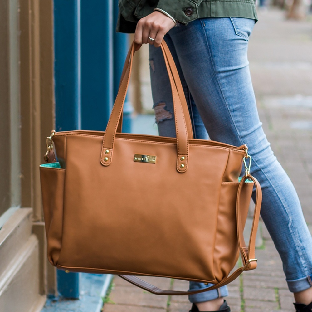 Vegan Leather Tote Bag | Water Resistant Lining